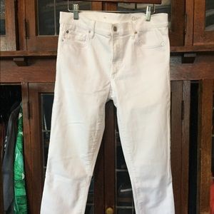 GAP Cropped White Jeans